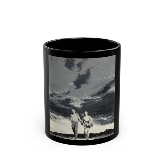 Couple Walking, American Weekly magazine, March 9, 1952 - Black Coffee Mug-11oz-Go Mug Yourself