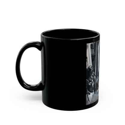 Deadly Victim, Cosmopolitan, April 1955 - Black Coffee Mug-Go Mug Yourself