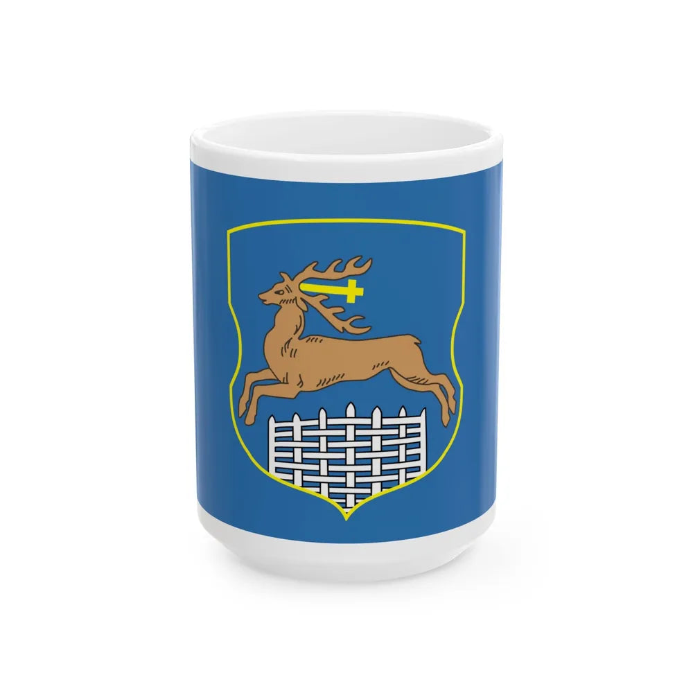 Flag of Hrodna Horadnia Grodno Russia - White Coffee Mug-15oz-Go Mug Yourself