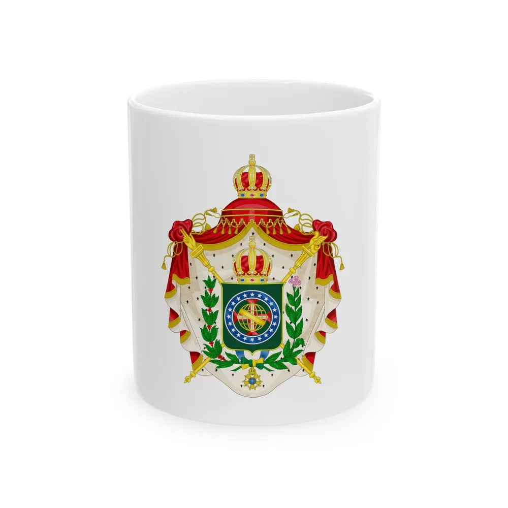 Coat of arms of the Empire of Brazil - White Coffee Mug-11oz-Go Mug Yourself