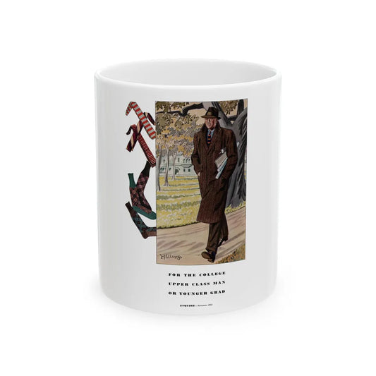 Esquire Fashion Illustration, Autumn 1933 (2) - White Coffee Mug-11oz-Go Mug Yourself