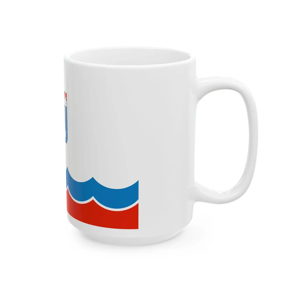 Flag of Leningrad Oblast Russia - White Coffee Mug-Go Mug Yourself