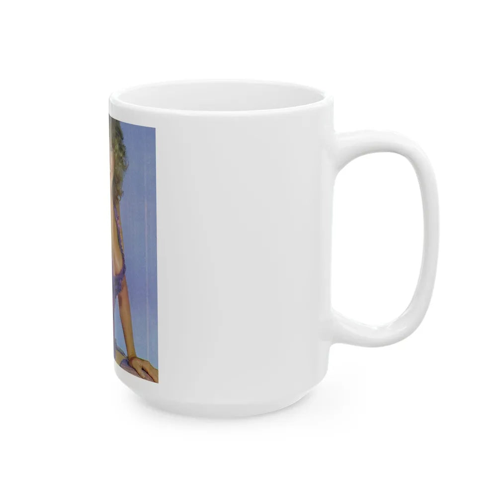 Linda Blair #139 - Partially Topless (Vintage Female Icon) White Coffee Mug-Go Mug Yourself