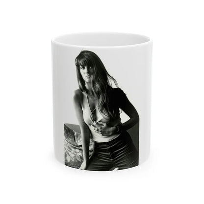 Caroline Munro #240 (Vintage Female Icon) White Coffee Mug-11oz-Go Mug Yourself