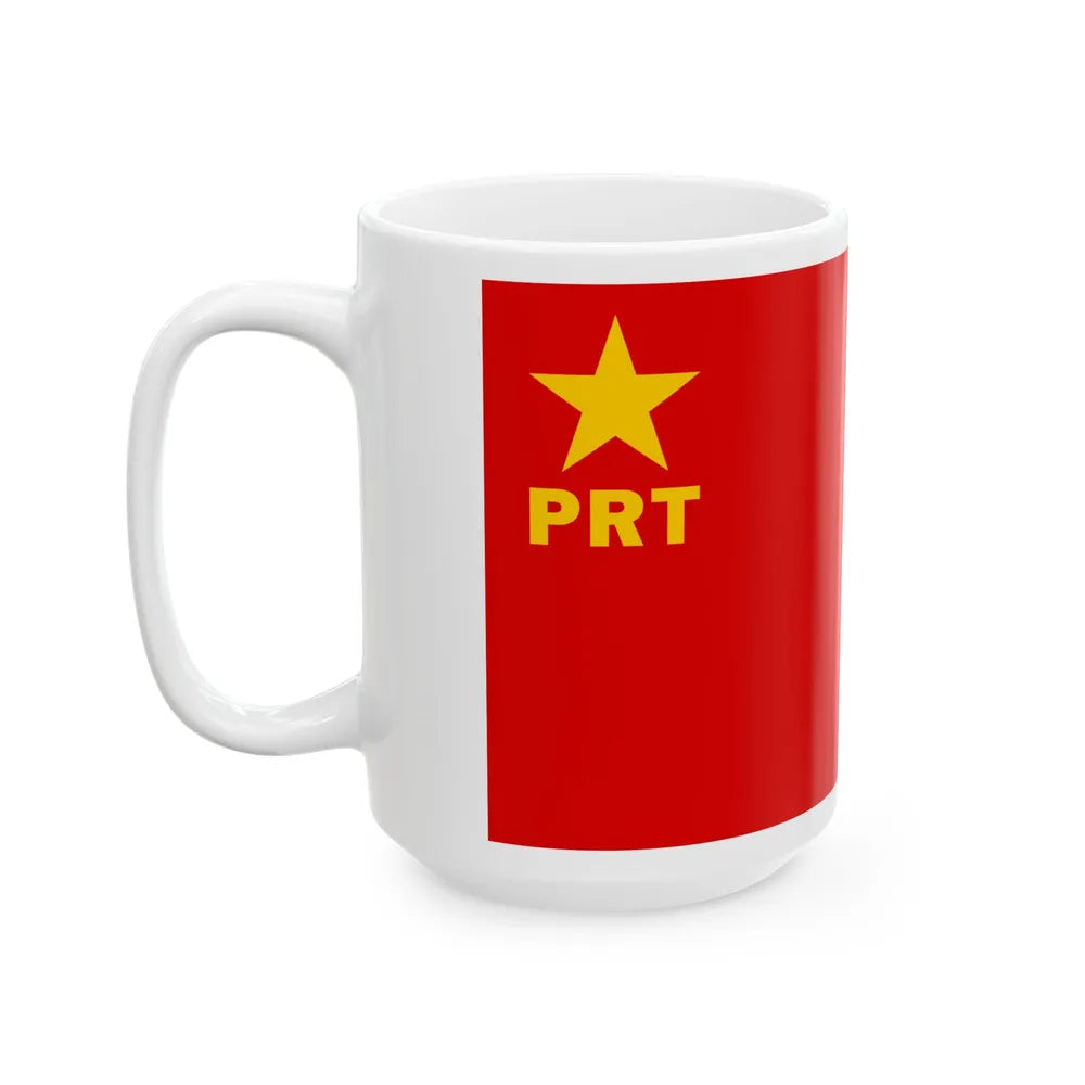 Flag of Workers' Revolutionary Party PRT - White Coffee Mug-Go Mug Yourself