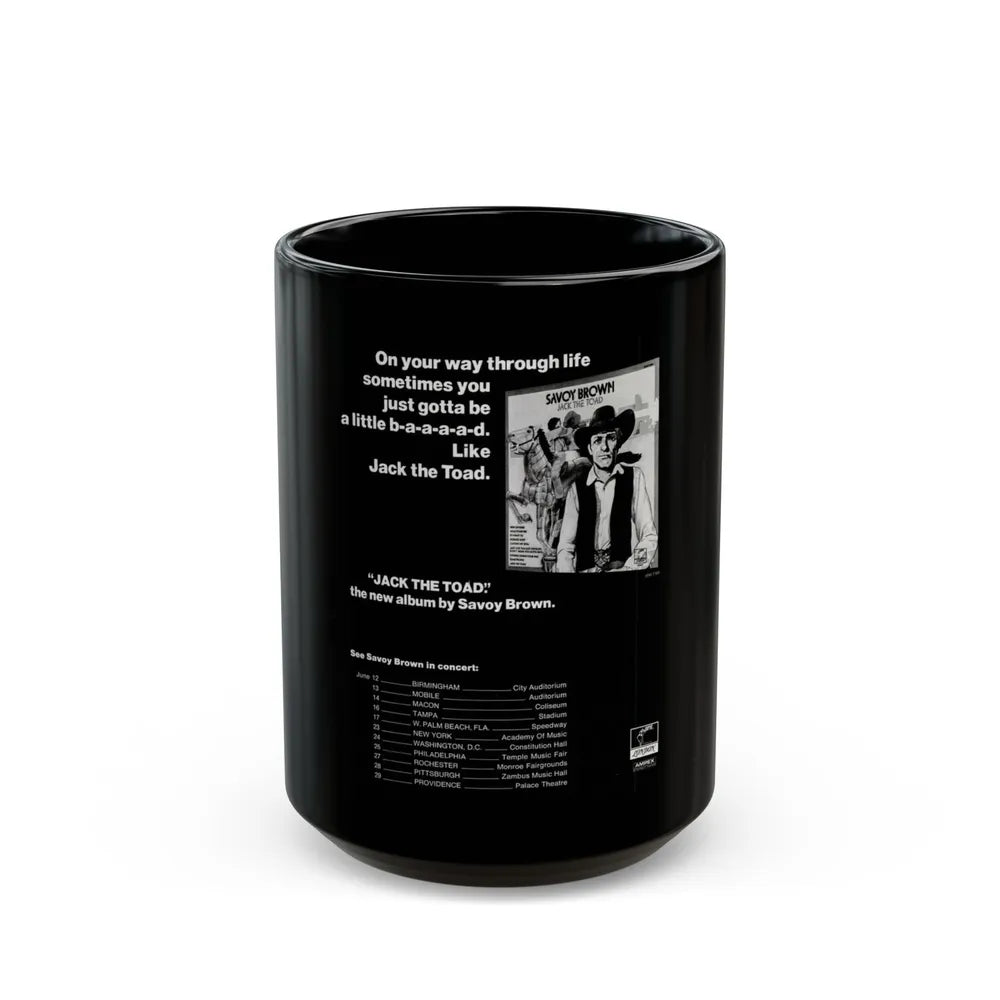 Savoy Brown 1973 (Music Poster) Black Coffee Mug-15oz-Go Mug Yourself