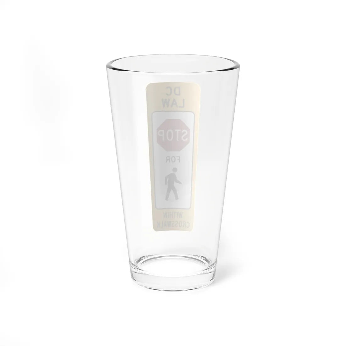 DDOT R1-6A old (Washington) (Road Sign) Pint Glass 16oz - Go Mug Yourself