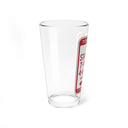 DDOT R7-4T (Washington) (Road Sign) Pint Glass 16oz - Go Mug Yourself