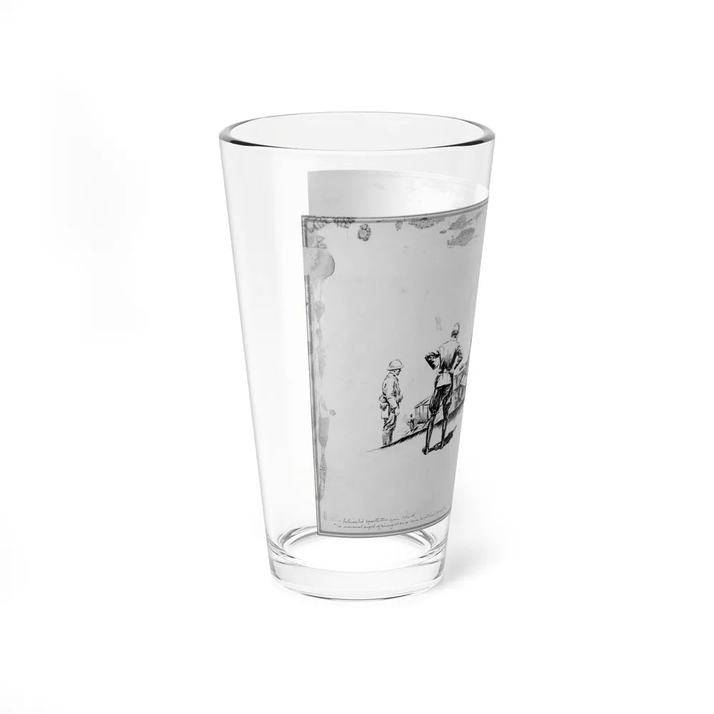 De Alton Valentine Illustration - Pint Glass 16oz-Go Mug Yourself