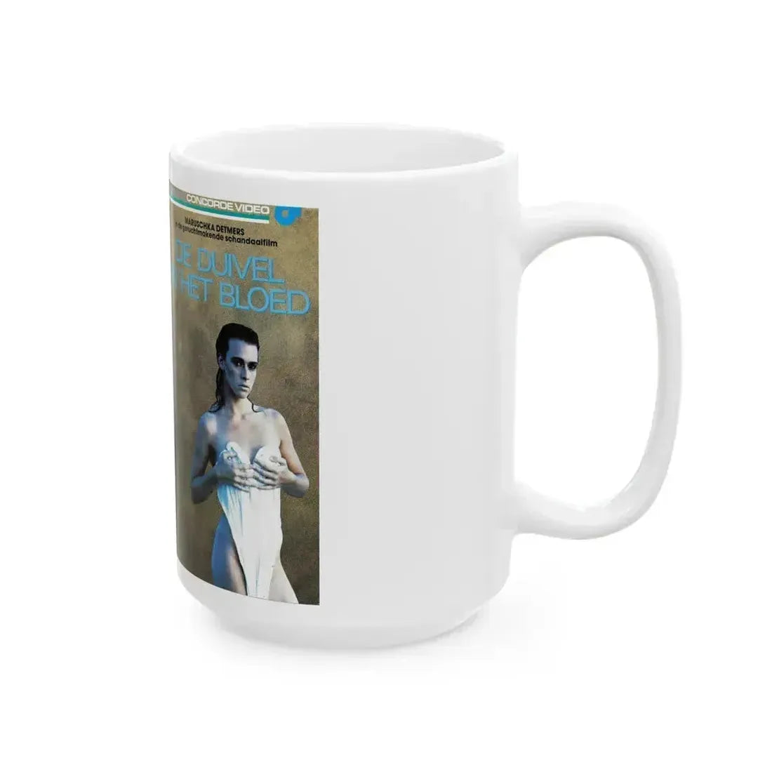 DE DUIVEL IN HET BLOED (VHS COVER) - White Coffee Mug - Go Mug Yourself
