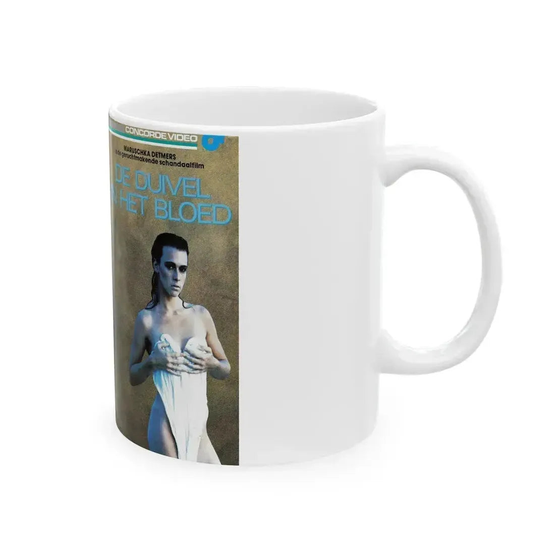 DE DUIVEL IN HET BLOED (VHS COVER) - White Coffee Mug - Go Mug Yourself