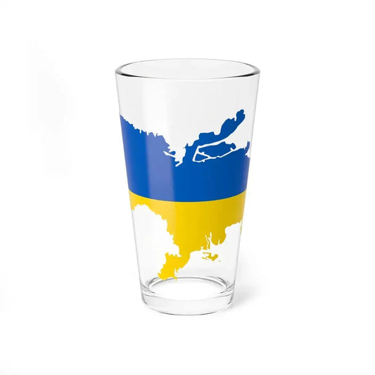 De-facto flag map of Ukraine March 17 2022 (Ukraine) Pint Glass 16oz 16oz - Go Mug Yourself