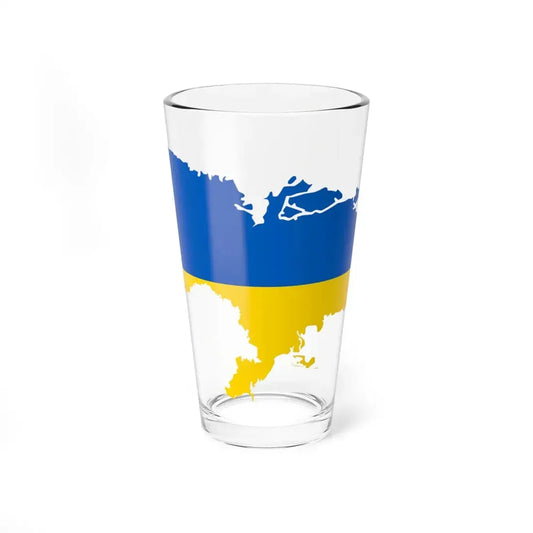 De-facto flag map of Ukraine March 20 2022 (Ukraine) Pint Glass 16oz 16oz - Go Mug Yourself