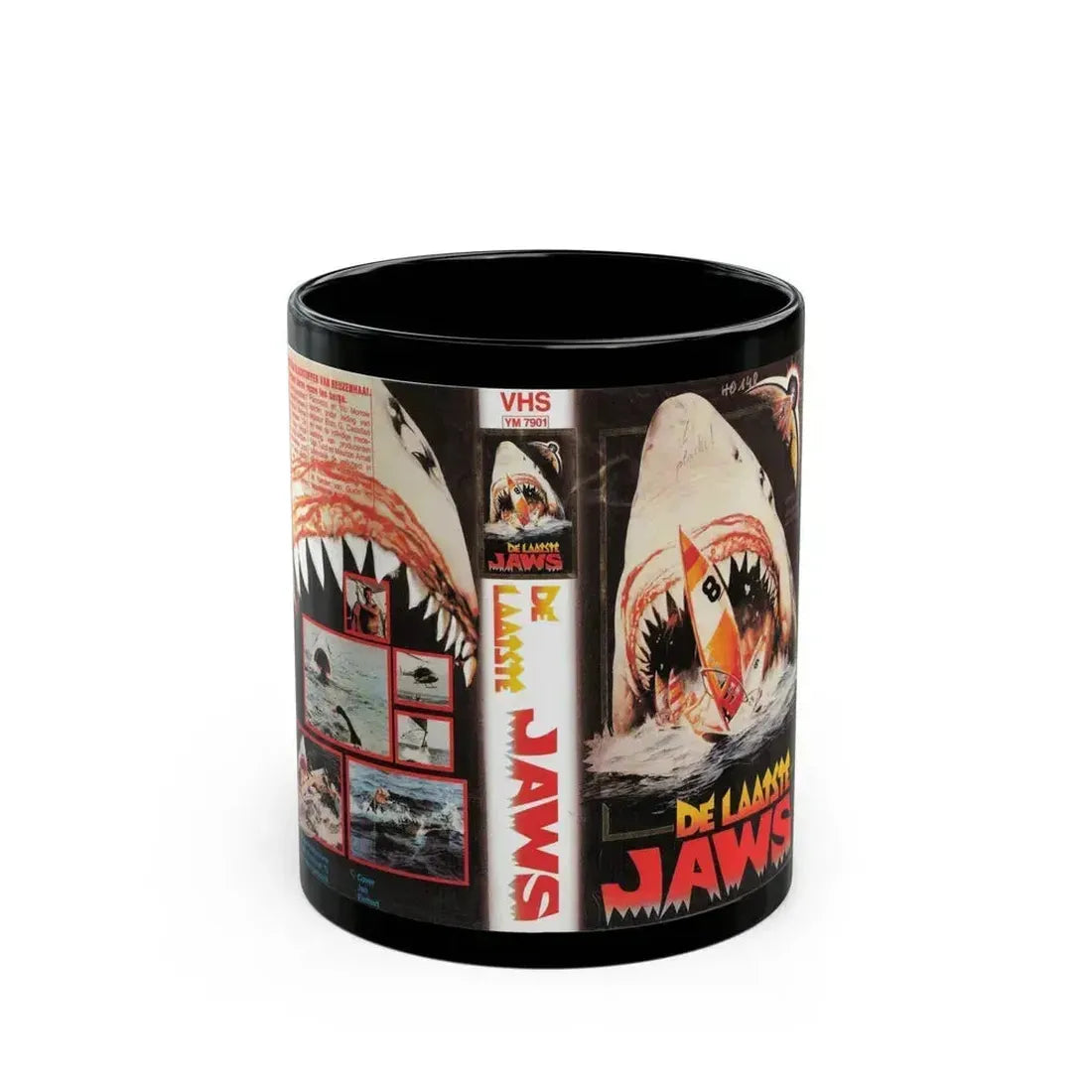 DE LAATSE JAWS (VHS COVER) - Black Coffee Mug 11oz - Go Mug Yourself