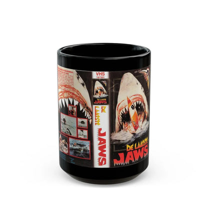 DE LAATSE JAWS (VHS COVER) - Black Coffee Mug-15oz-Go Mug Yourself