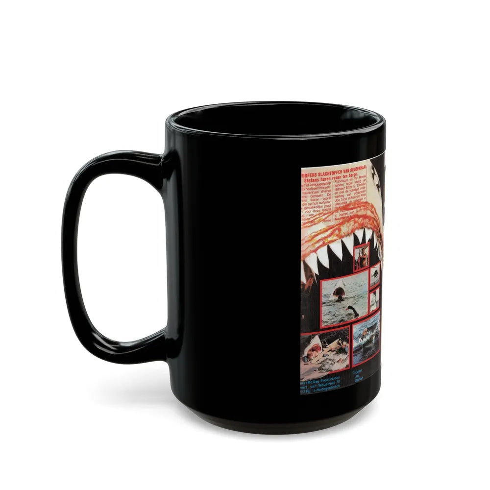 DE LAATSE JAWS (VHS COVER) - Black Coffee Mug-Go Mug Yourself