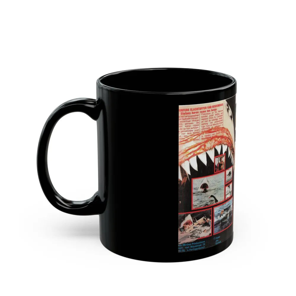 DE LAATSE JAWS (VHS COVER) - Black Coffee Mug-Go Mug Yourself