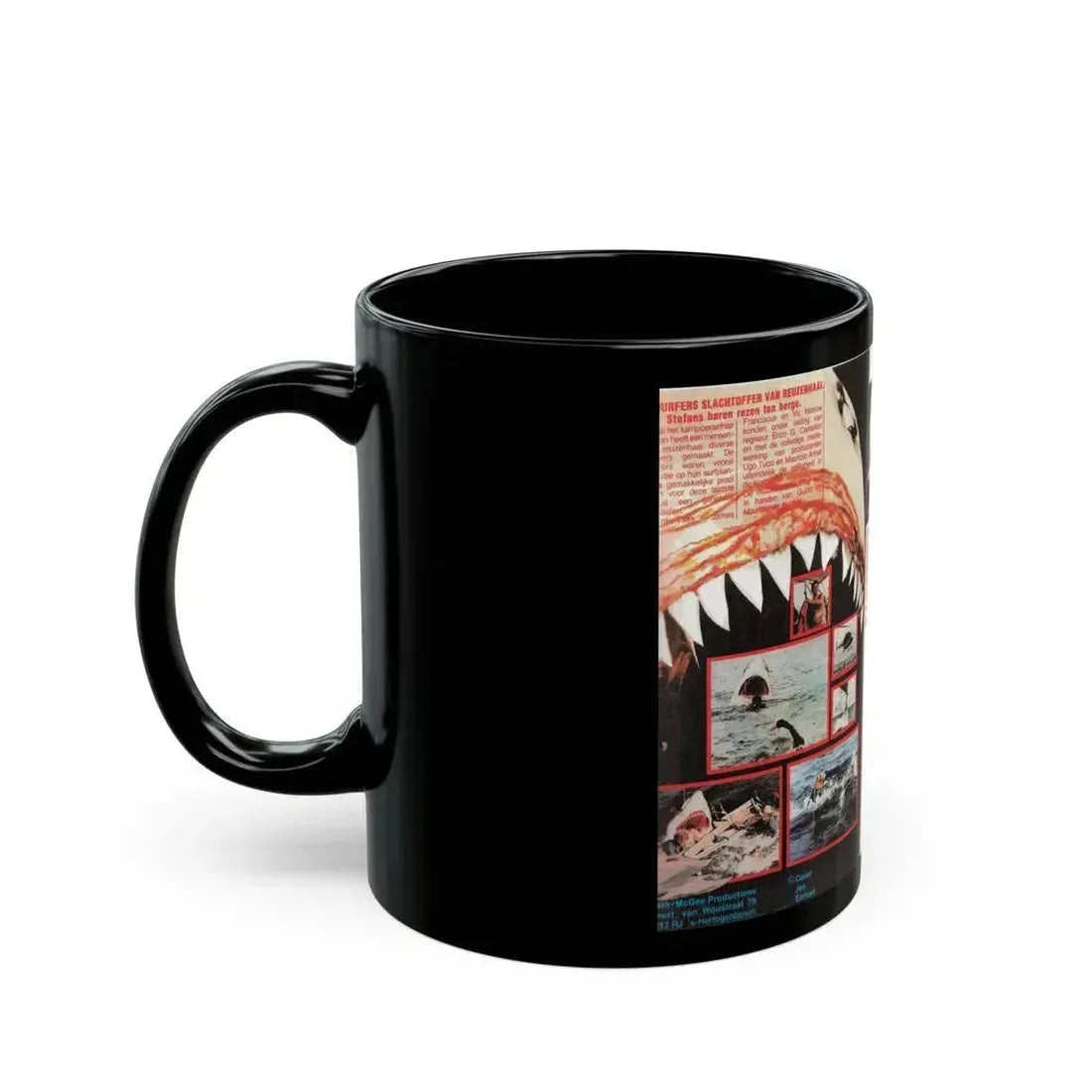 DE LAATSE JAWS (VHS COVER) - Black Coffee Mug - Go Mug Yourself