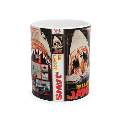 DE LAATSE JAWS (VHS COVER) - White Coffee Mug-11oz-Go Mug Yourself