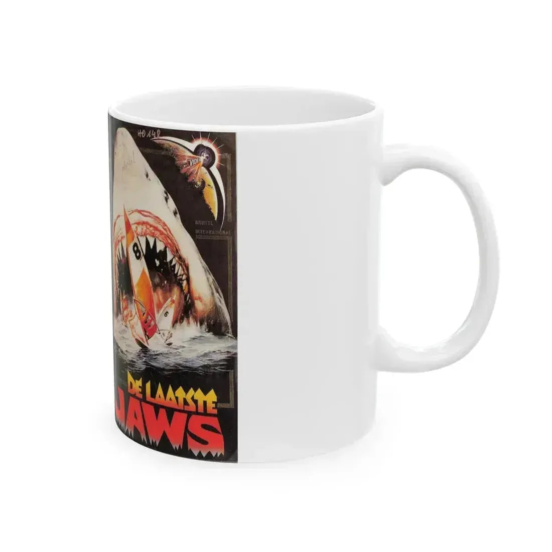 DE LAATSE JAWS (VHS COVER) - White Coffee Mug - Go Mug Yourself