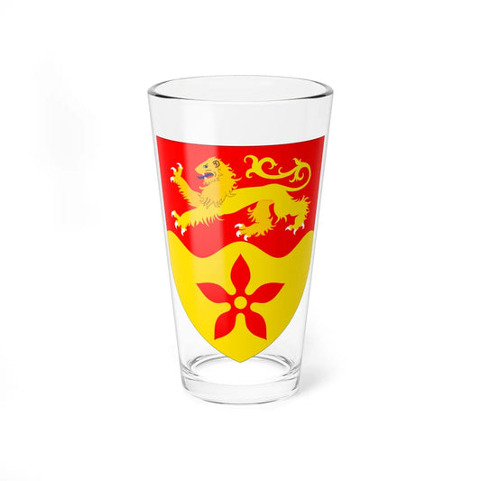 De Montfort University arms (United Kingdom) (Coat of Arms) Pint Glass 16oz 16oz - Go Mug Yourself