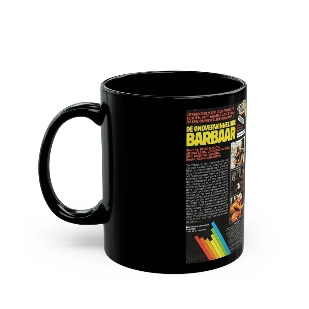 DE ONOVERWINNELIJKE BARBAAR (VHS COVER) - Black Coffee Mug-Go Mug Yourself