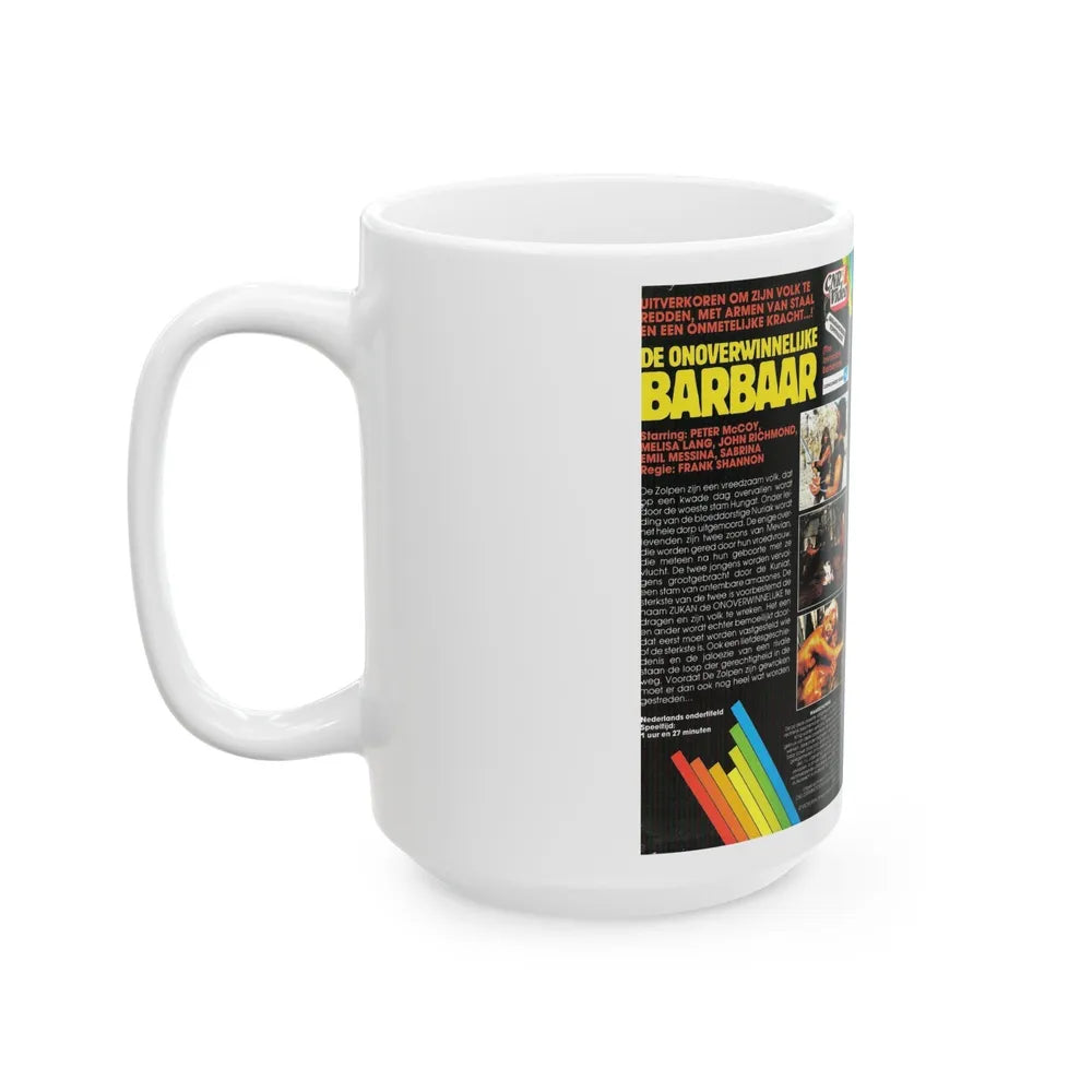 DE ONOVERWINNELIJKE BARBAAR (VHS COVER) - White Coffee Mug-Go Mug Yourself