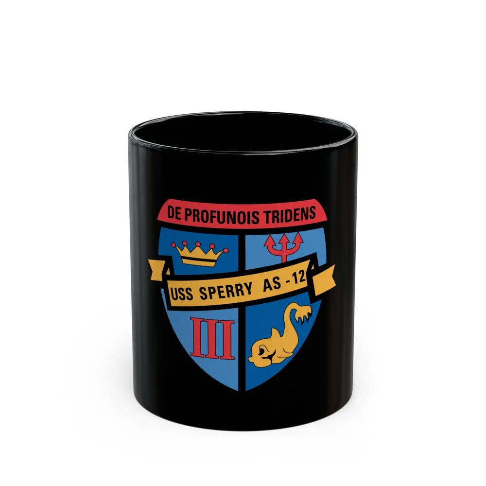 De Profunois Triden USS Sperry As 12 (U.S. Navy) Black Coffee Mug-11oz-Go Mug Yourself