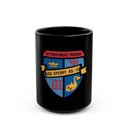 De Profunois Triden USS Sperry As 12 (U.S. Navy) Black Coffee Mug-15oz-Go Mug Yourself