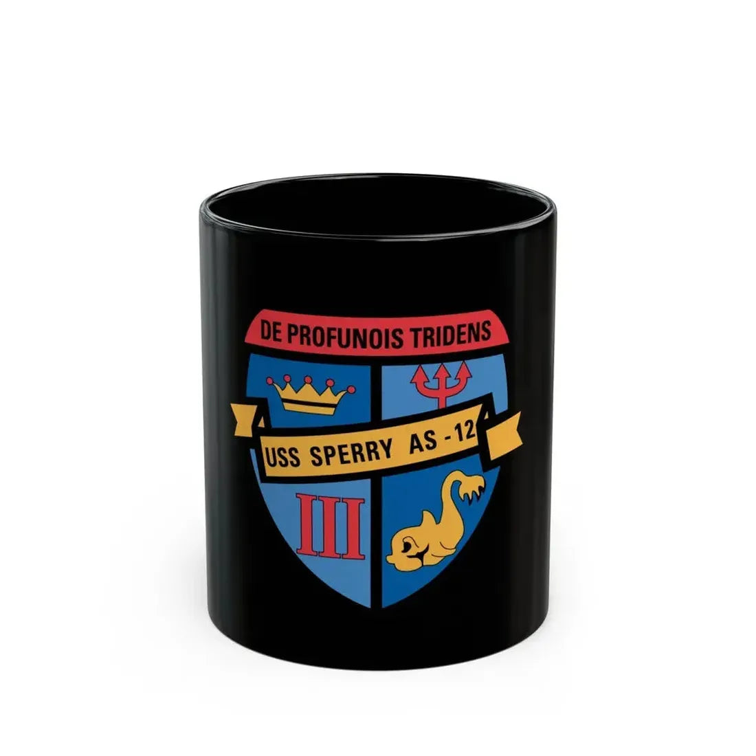 De Profunois Triden USS Sperry As 12 (U.S. Navy) Black Coffee Mug 11oz - Go Mug Yourself