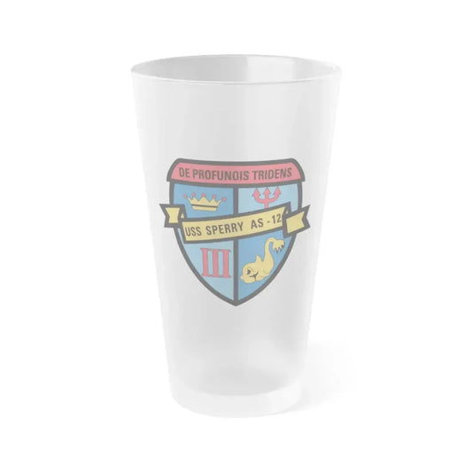 De Profunois Triden USS Sperry As 12 (U.S. Navy) Frosted Pint Glass 16oz Default Title - Go Mug Yourself