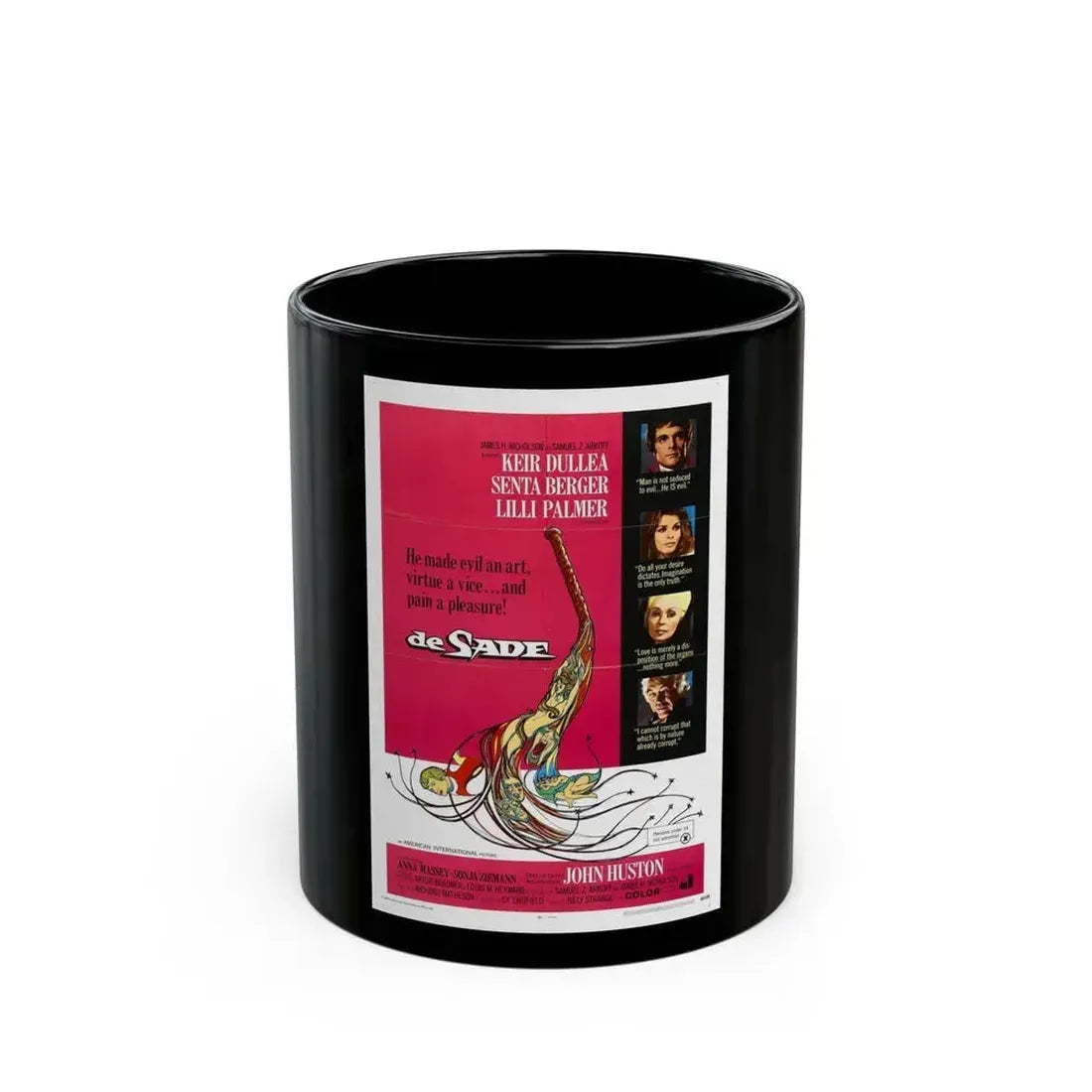 DE SADE 1969 Movie Poster - Black Coffee Mug 11oz - Go Mug Yourself