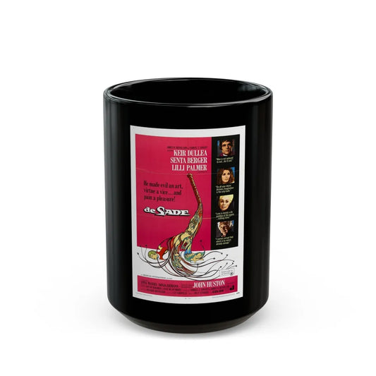 DE SADE 1969 Movie Poster - Black Coffee Mug-15oz-Go Mug Yourself