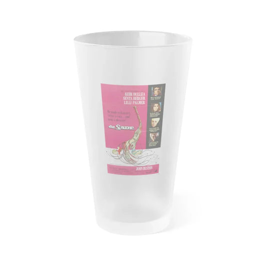 DE SADE 1969 Movie Poster - Frosted Pint Glass 16oz Default Title - Go Mug Yourself