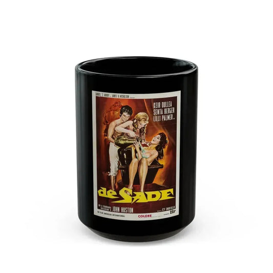 DE SADE (ITALIAN) 1969 Movie Poster - Black Coffee Mug 15oz - Go Mug Yourself