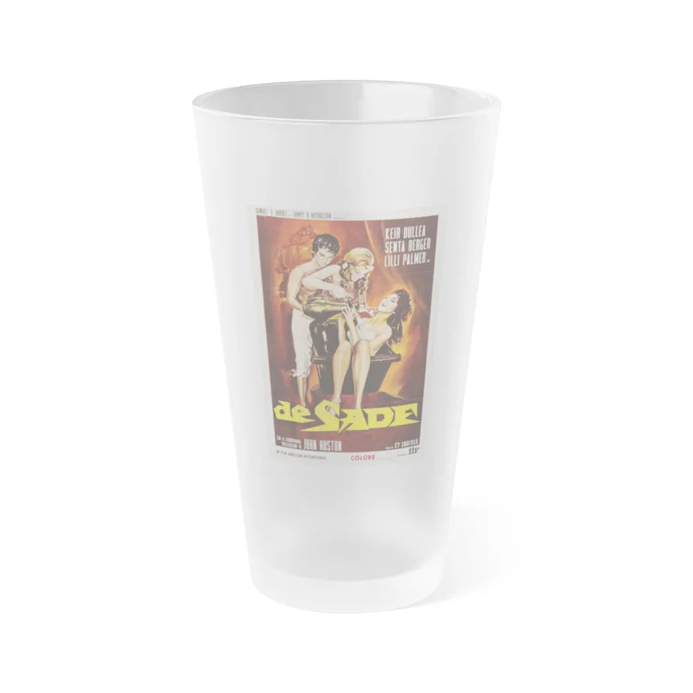 DE SADE (ITALIAN) 1969 Movie Poster - Frosted Pint Glass 16oz-Go Mug Yourself