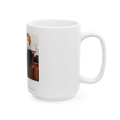 Divorce Case, The Saturday Evening Post, July 9, 1955 - White Coffee Mug-Go Mug Yourself