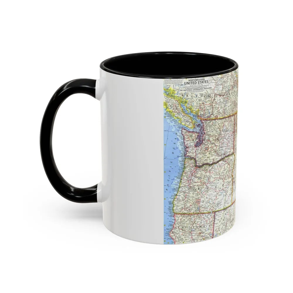 USA - Northwestern (1960) (Map) Accent Coffee Mug-Go Mug Yourself