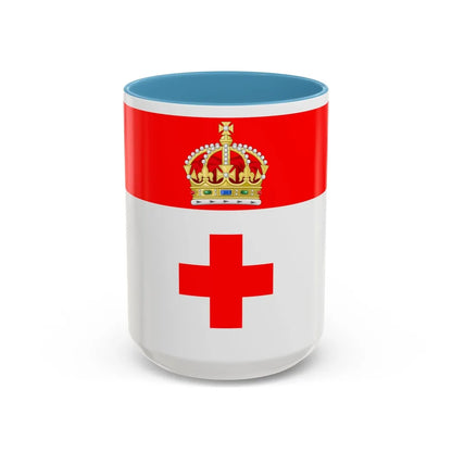 Flag of Birkirkara Malta - Accent Coffee Mug-15oz-Light Blue-Go Mug Yourself