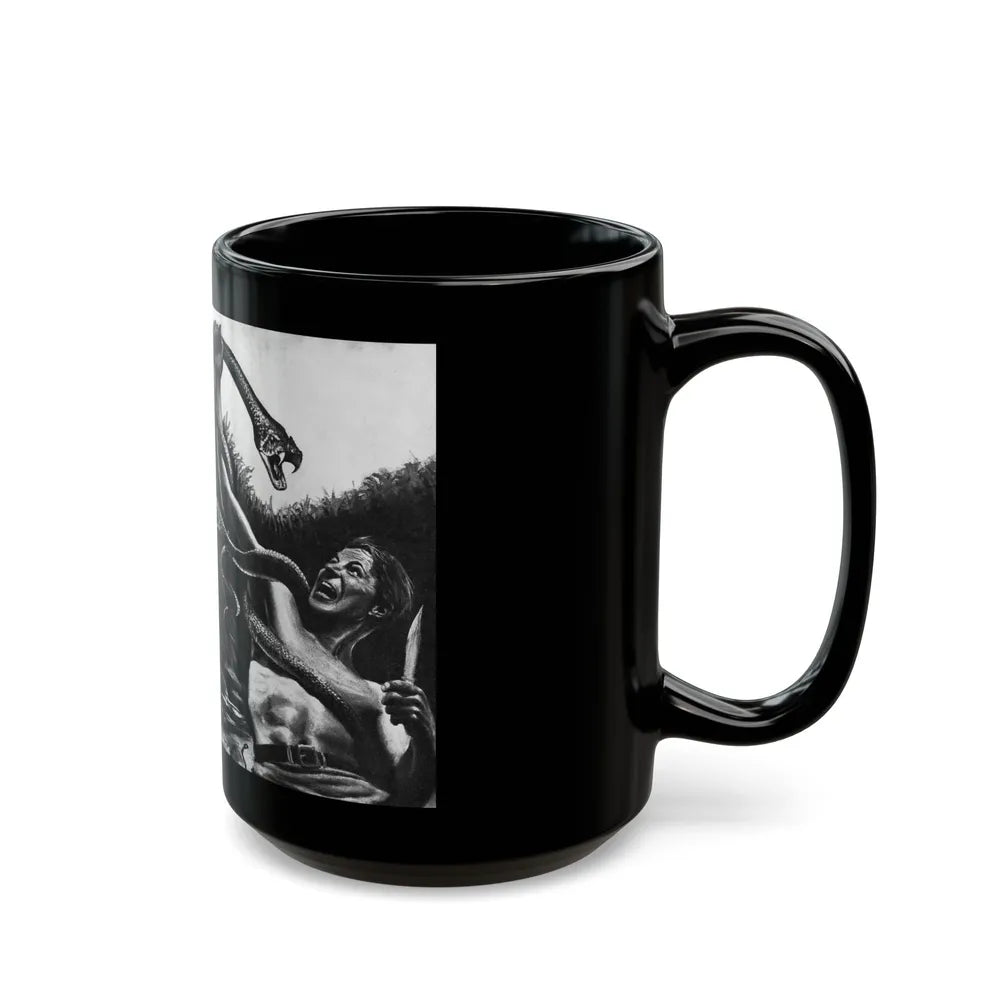 Crushed by the Congo Monster, Man's Daring, December 1960 - Black Coffee Mug-Go Mug Yourself