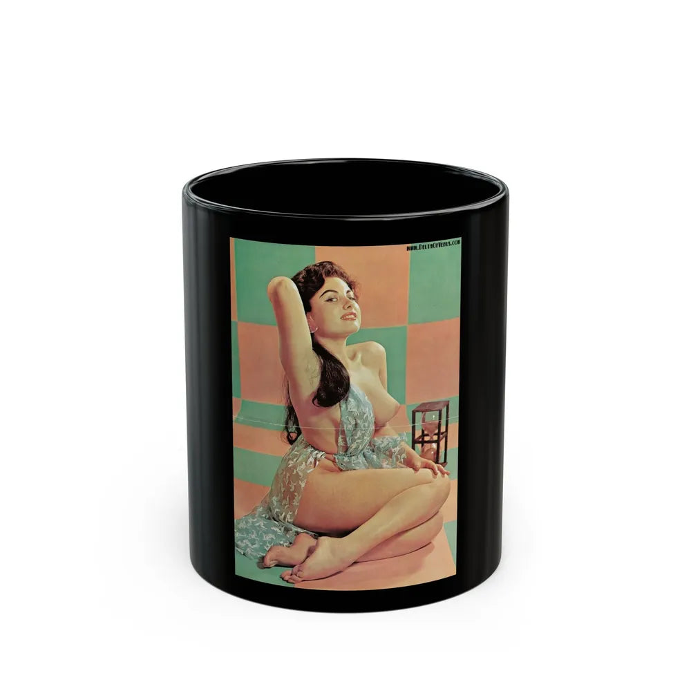 June Palmer #319 (Vintage Female Icon) Black Coffee Mug-11oz-Go Mug Yourself