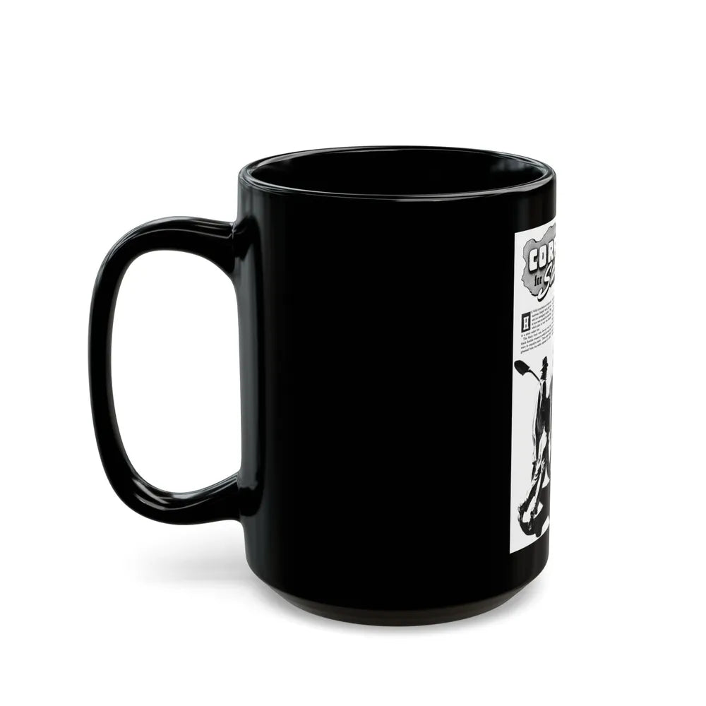 Corpse for Sale, Male Home Companion, October 1942 - Black Coffee Mug-Go Mug Yourself