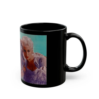 Kim Novak #254 (Vintage Female Icon) Black Coffee Mug-Go Mug Yourself