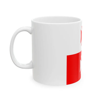 Flag of La Chaux Switzerland - White Coffee Mug-Go Mug Yourself