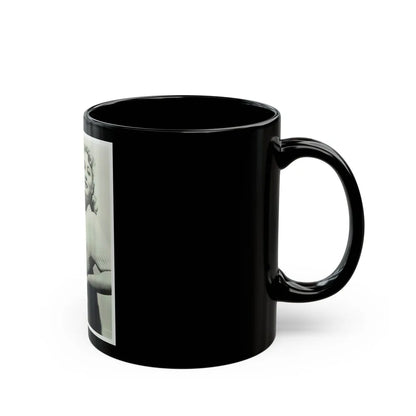 Lori Nelson #207 - B&W Glamour Dress Photo (Vintage Female Icon) Black Coffee Mug-Go Mug Yourself