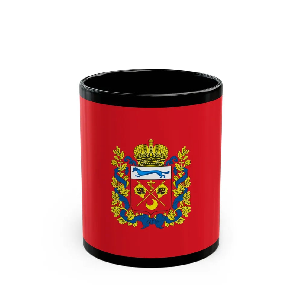 Flag of Orenburg Oblast Russia - Black Coffee Mug-11oz-Go Mug Yourself