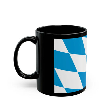 Flag of Bavaria lozengy variant Germany - Black Coffee Mug-Go Mug Yourself