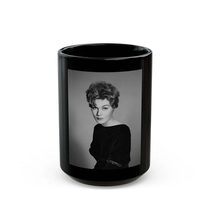 Kim Novak #262 (Vintage Female Icon) Black Coffee Mug-15oz-Go Mug Yourself