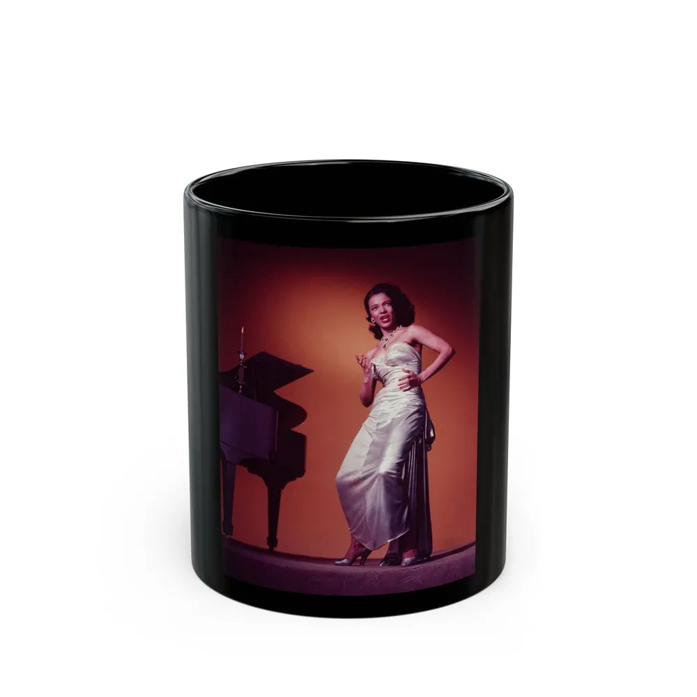 Dorothy Dandridge #05 (Vintage Female Icon) Black Coffee Mug-11oz-Go Mug Yourself