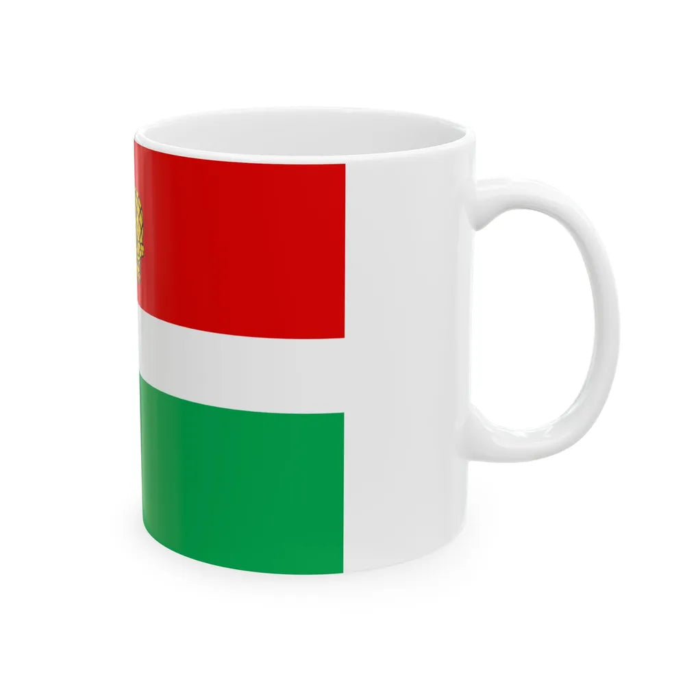 Flag of Kaluga Oblast Russia - White Coffee Mug-Go Mug Yourself